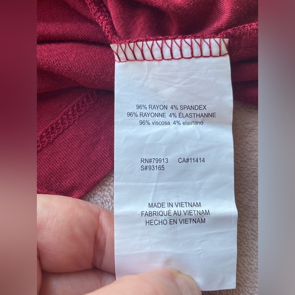 Motherhood Maternity Women Empire Waist Long Sleeve Dress - Burgundy - Size M - Picture 8 of 13